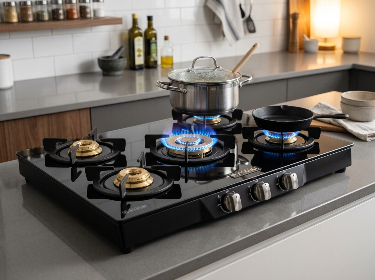 4 Burner Gas Stove & Hob